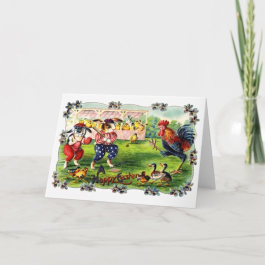 Het Honkbal van Pasen Feestdagen Kaart (Voorkant)