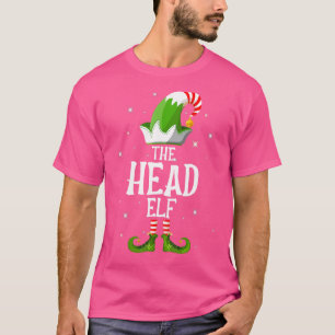 Het hoofd elf familie bijpassende groep Kerstmis T-shirt