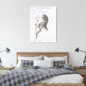 Het hoofd van Adam Kadmon, kopie van een afbeeldin Canvas Afdruk (Insitu (Slaapkamer))