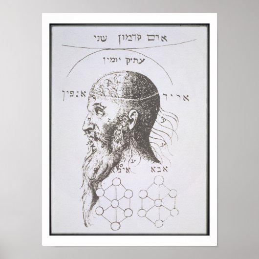 Het hoofd van Adam Kadmon, kopie van een afbeeldin Poster (Voorkant)