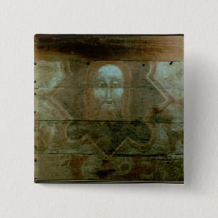 Het hoofd van Christus, c.1280 Vierkante Button 5,1 Cm