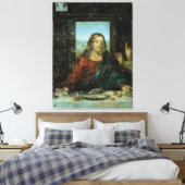 Het hoofd van Christus van Leonardo Da Vinci Canvas Afdruk (Insitu (Slaapkamer))