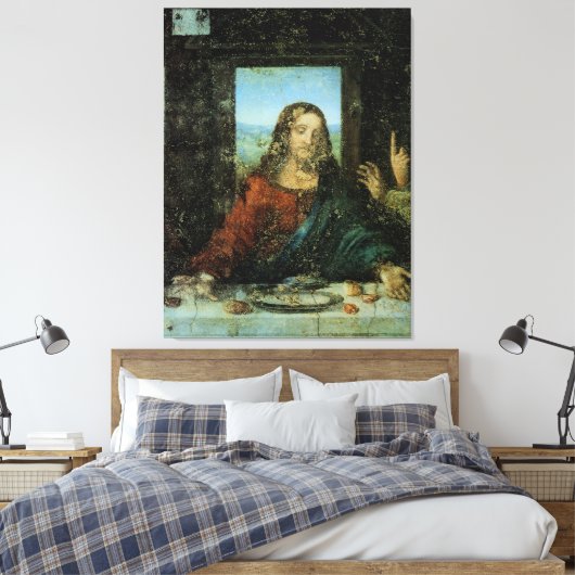 Het hoofd van Christus van Leonardo Da Vinci Canvas Afdruk (Insitu (Slaapkamer))