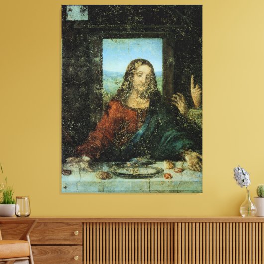 Het hoofd van Christus van Leonardo Da Vinci Canvas Afdruk (Insitu (Woonkamer))