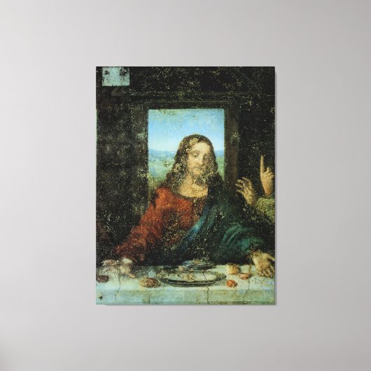 Het hoofd van Christus van Leonardo Da Vinci Canvas Afdruk (Voorkant)