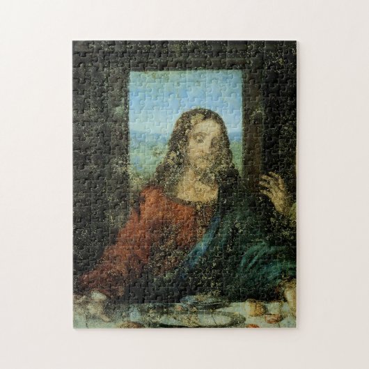 Het hoofd van Christus van Leonardo Da Vinci Legpuzzel (Verticaal)