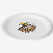 Het hoofd van de Bald Eagle Papieren Bordje (Gekanteld)