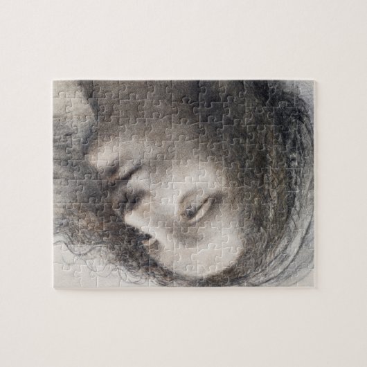 Het hoofd van de Maagd Leonardo da Vinci Legpuzzel (Horizontaal)