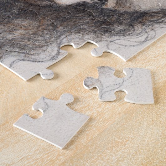 Het hoofd van de Maagd Leonardo da Vinci Legpuzzel (Zijkant)