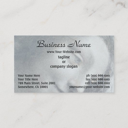 Het hoofd van de Maagd Leonardo da Vinci Visitekaartje (Voorkant)