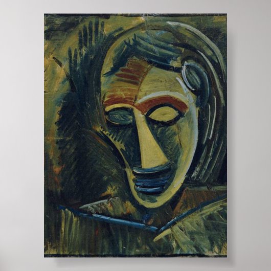 Het hoofd van de vrouw – Pablo Picasso (1908) Poster (Voorkant)