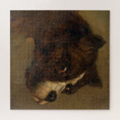 Het hoofd van een buldog (door Théodore Géricault) Legpuzzel (Horizontaal)