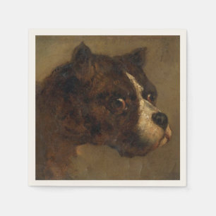 Het hoofd van een buldog (door Théodore Géricault) Servet