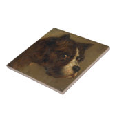 Het hoofd van een buldog (door Théodore Géricault) Tegeltje (Zijkant)