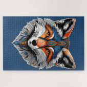 Het hoofd van een knappe vos legpuzzel (Horizontaal)