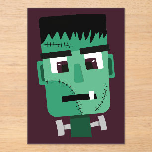 Het hoofd van het monster van Frankenstein Acryl Uitnodigingen