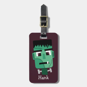 Het hoofd van het monster van Frankenstein Bagagelabel