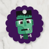 Het hoofd van het monster van Frankenstein Bedankjes Labels (Achterkant)