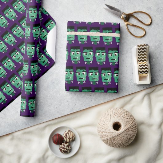 Het hoofd van het monster van Frankenstein Cadeaupapier (Crafts)