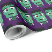 Het hoofd van het monster van Frankenstein Cadeaupapier (Rol Hoek)