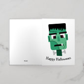 Het hoofd van het monster van Frankenstein Folie Wenskaart (Buiten Laag)