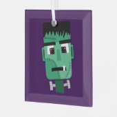 Het hoofd van het monster van Frankenstein Glas Ornament (Voorkant links)