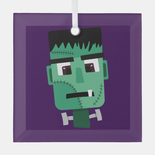 Het hoofd van het monster van Frankenstein Glas Ornament (Voorkant)