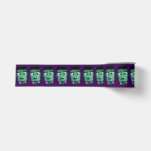 Het hoofd van het monster van Frankenstein Grosgrain Lint (Voorkant)