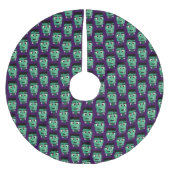 Het hoofd van het monster van Frankenstein Kerstboom Rok (Voorkant)