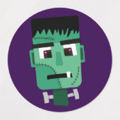 Het hoofd van het monster van Frankenstein Labels (Design 2)