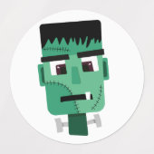 Het hoofd van het monster van Frankenstein Labels (Design 1)