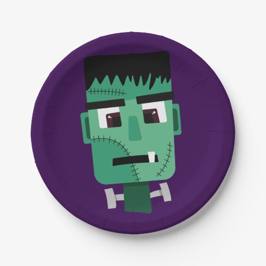 Het hoofd van het monster van Frankenstein Papieren Bordje (Voorkant)