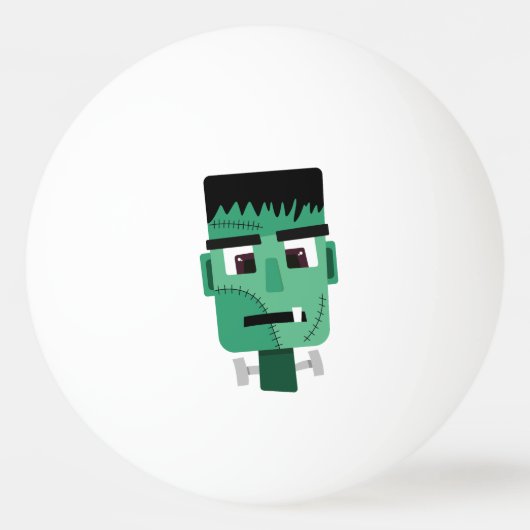 Het hoofd van het monster van Frankenstein Pingpongbal (Voorkant)