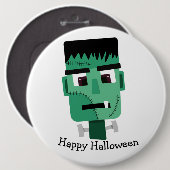 Het hoofd van het monster van Frankenstein Ronde Button 6,0 Cm (Voorkant /achterkant)