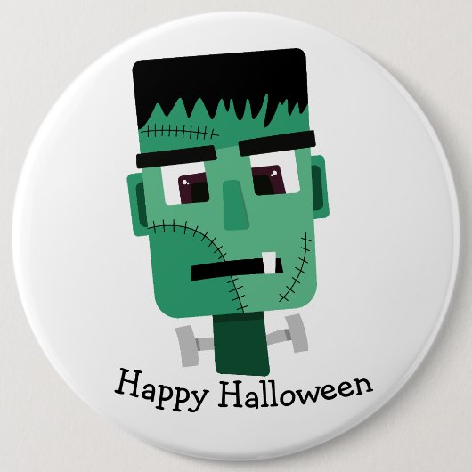 Het hoofd van het monster van Frankenstein Ronde Button 6,0 Cm (Voorkant)