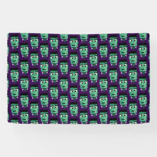 Het hoofd van het monster van Frankenstein Spandoek (Horizontaal)