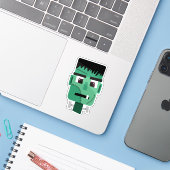 Het hoofd van het monster van Frankenstein Sticker (Laptop met iPhone)