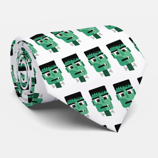 Het hoofd van het monster van Frankenstein Stropdas (Opgerold)