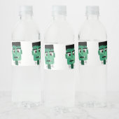 Het hoofd van het monster van Frankenstein Waterfles Etiket (Flessen)