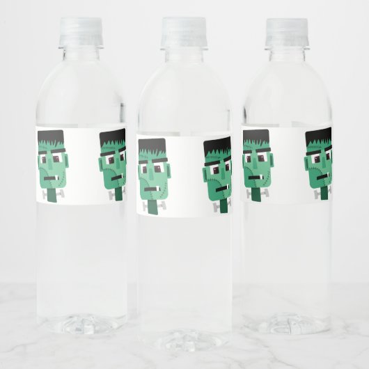Het hoofd van het monster van Frankenstein Waterfles Etiket (Flessen)