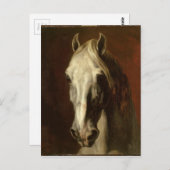 Het hoofd van het witte paard van Theodore Gericau Briefkaart (Voorkant / Achterkant)