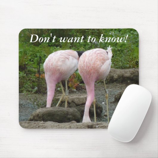 Het hoofd van je in het zand steken! muismat (Met muis)