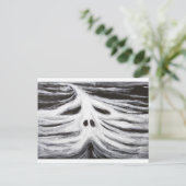 Het hoofd van Leviathan (zwart-wit surrealisme) Briefkaart (Staand voorkant)