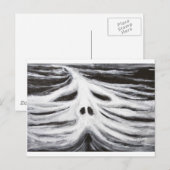 Het hoofd van Leviathan (zwart-wit surrealisme) Briefkaart (Voorkant / Achterkant)