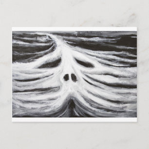 Het hoofd van Leviathan (zwart-wit surrealisme) Briefkaart