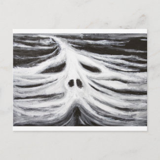 Het hoofd van Leviathan (zwart-wit surrealisme) Briefkaart