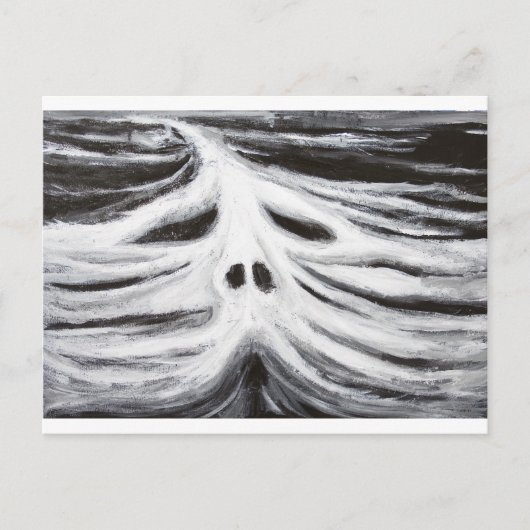 Het hoofd van Leviathan (zwart-wit surrealisme) Briefkaart (Voorkant)