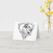 Het Hoofd van Nubian in Hart Kaart (Gele Bloem)