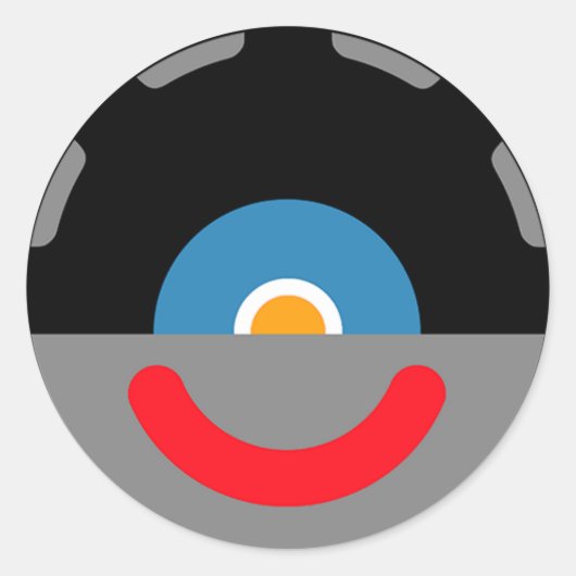 Het Hoofd van sy-Clops Clupkitz Ronde Sticker (Voorkant)
