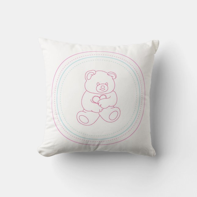 Het Hoofdkussen van de teddybeer Kussen (Voorkant)